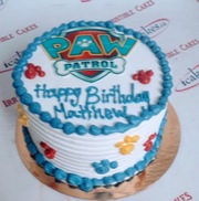 Paw Patrol, Photo, Buttercream Birthday Cake For Kids/Boy/Girl