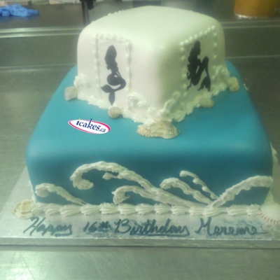 Mermaid Fondant Sweet Sixteen Cake