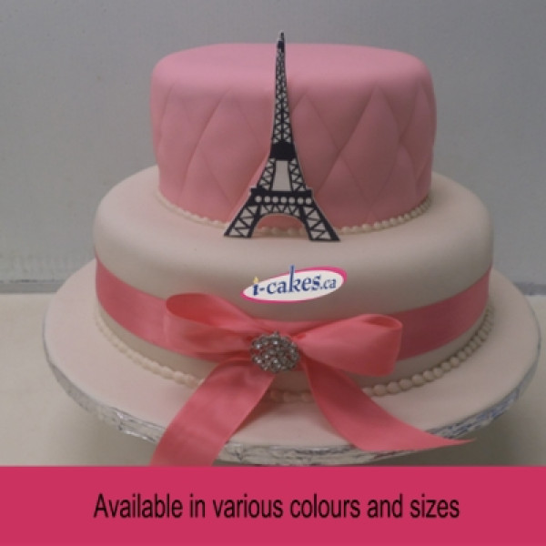 2 Tier Eiffel Tower Bridal Shower Cake