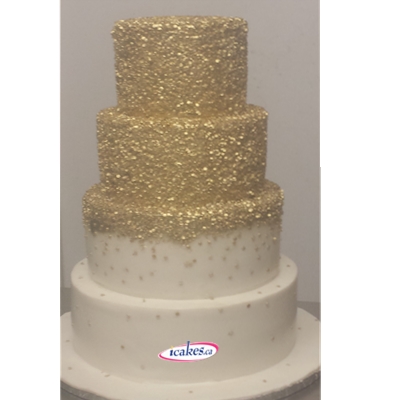 Stylist Gold Squines Exclusive Fondant Wedding Cake Irresistible Cakes