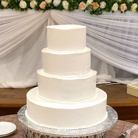 Rustic Plain Buttercream Wedding Cake Toronto