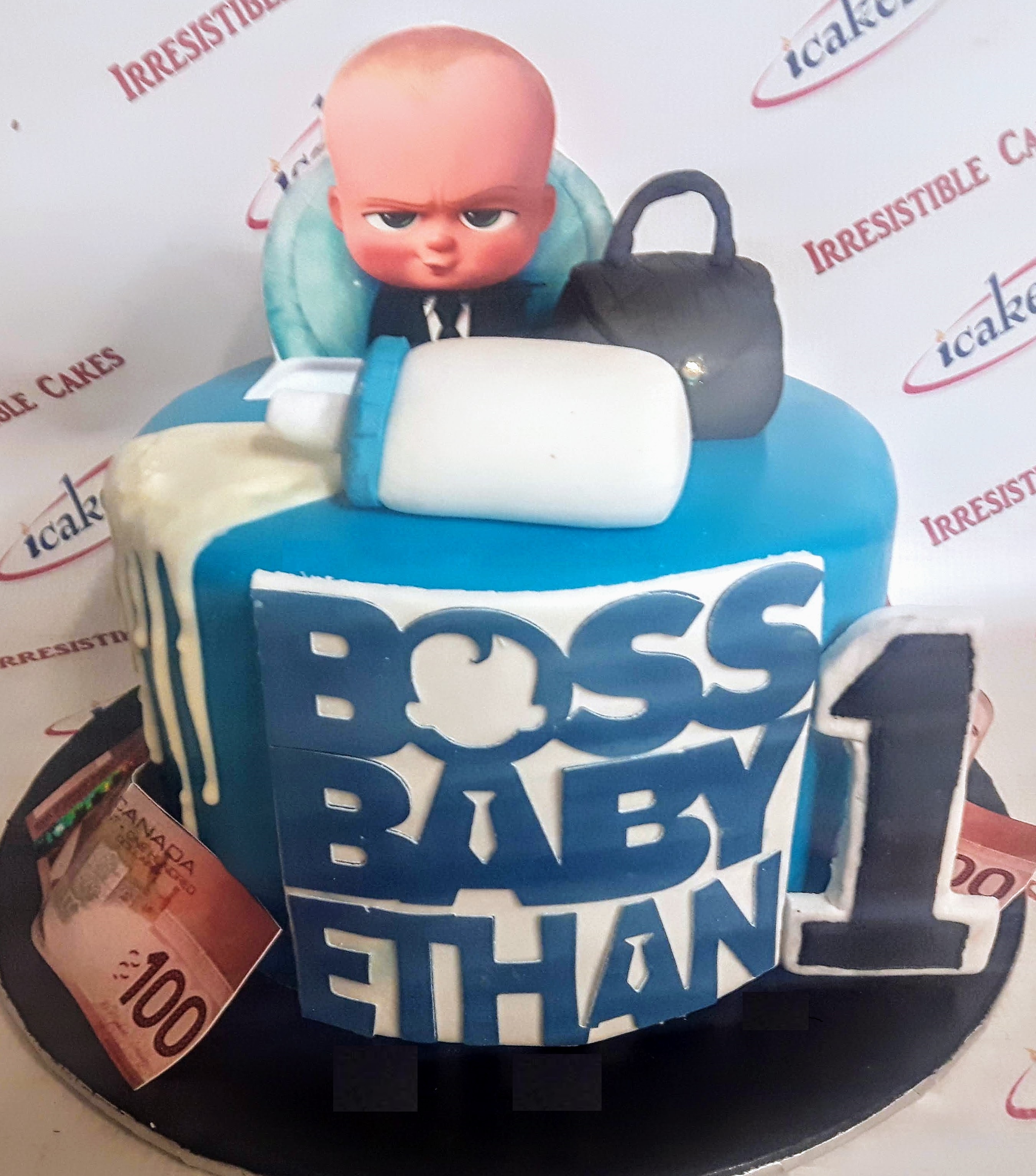 Boss Baby Fondant Exclusieve Silhouette Kids Boy First Birthday Cake