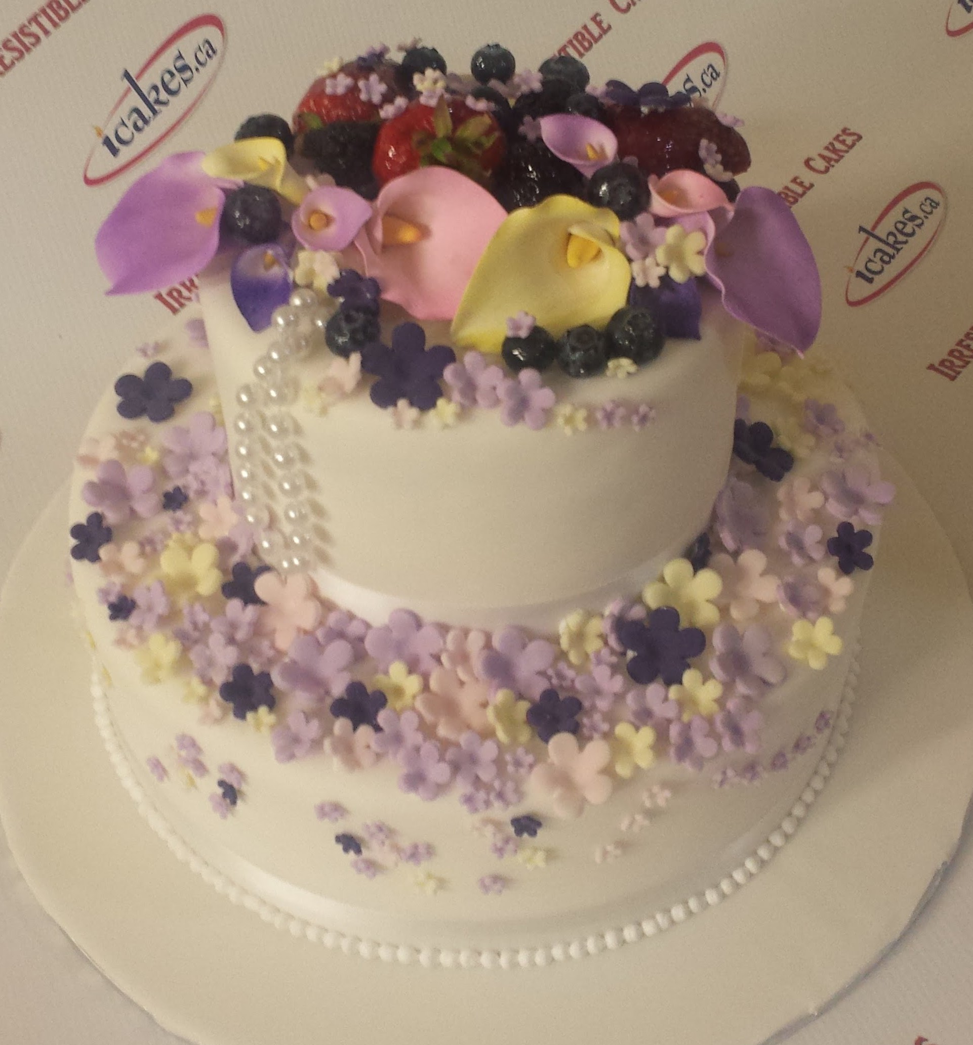 Spring Flower Bridal Shower Cake