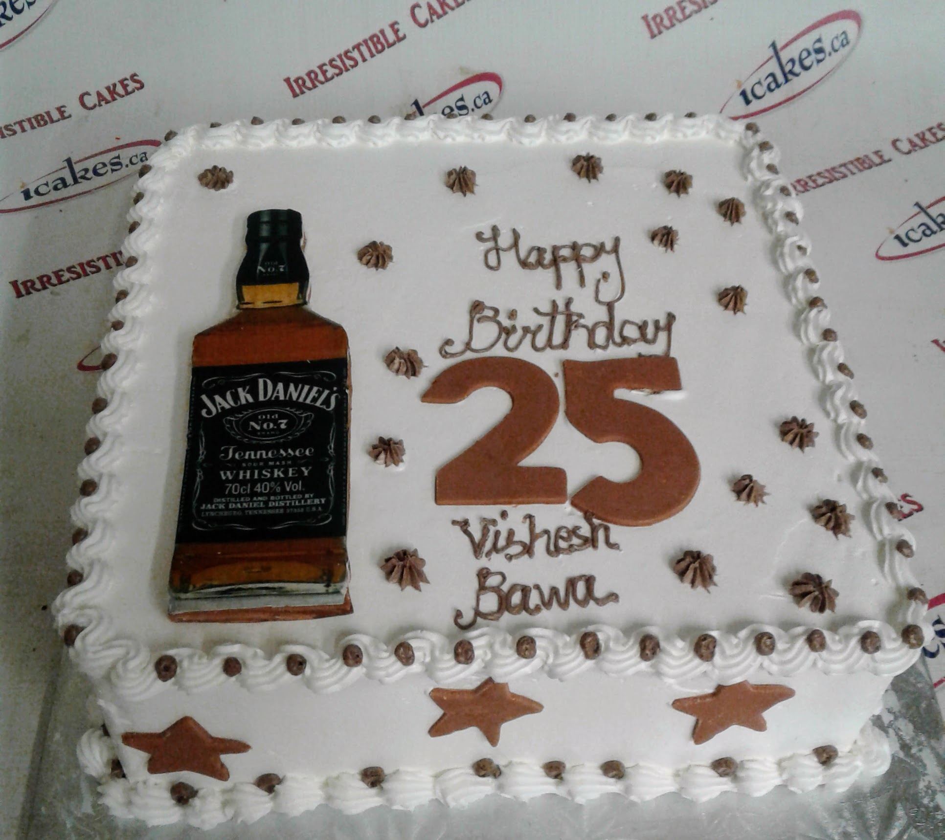 Whisky/Wine/Jack Daniels Bottle Buttercream Birthday Cake For Man