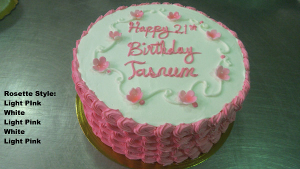 Rosette Buttercream Birthday Cake For Woman