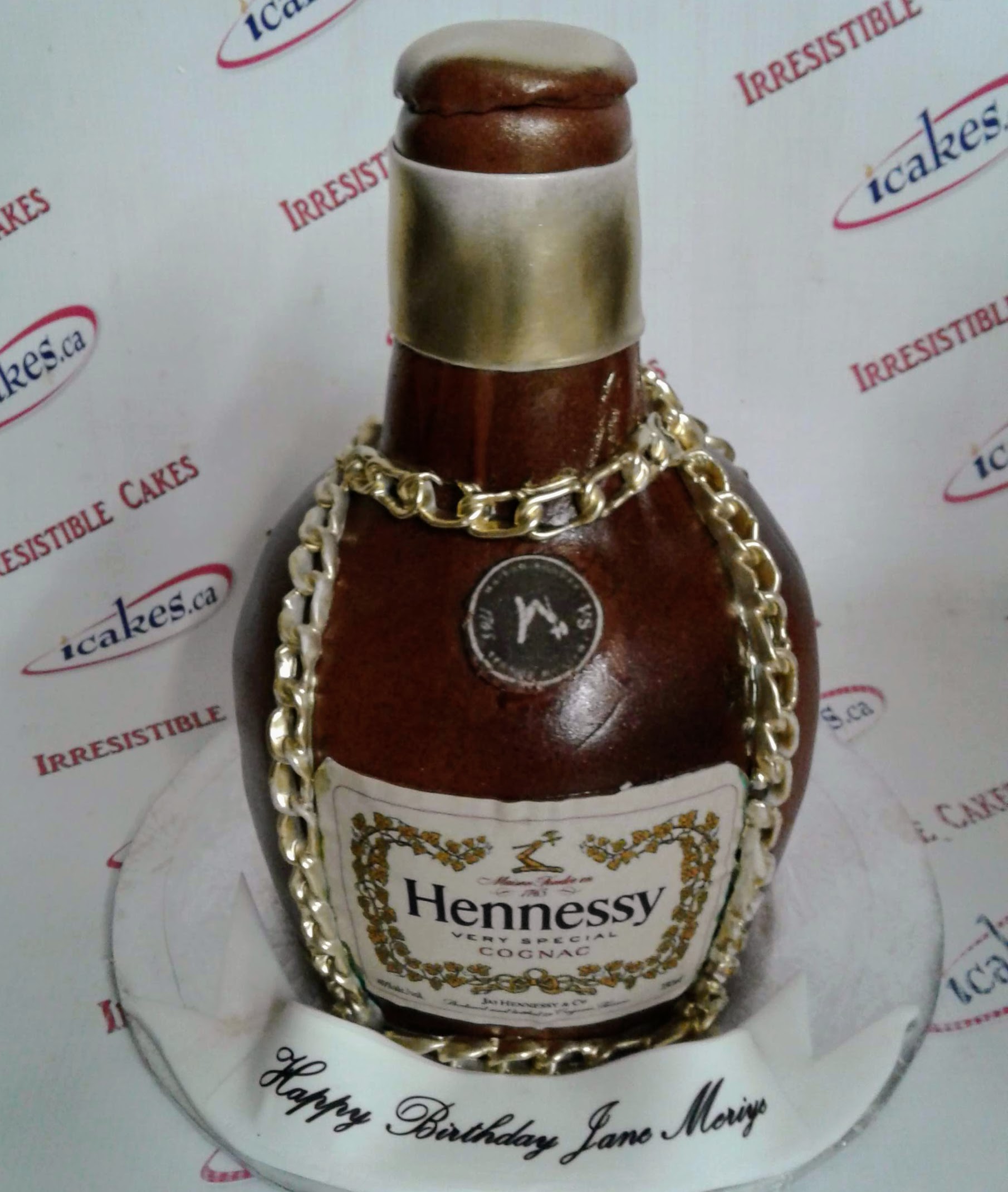 Special Hennessy, Cognac Standing Bottle Shape Birthday Cake