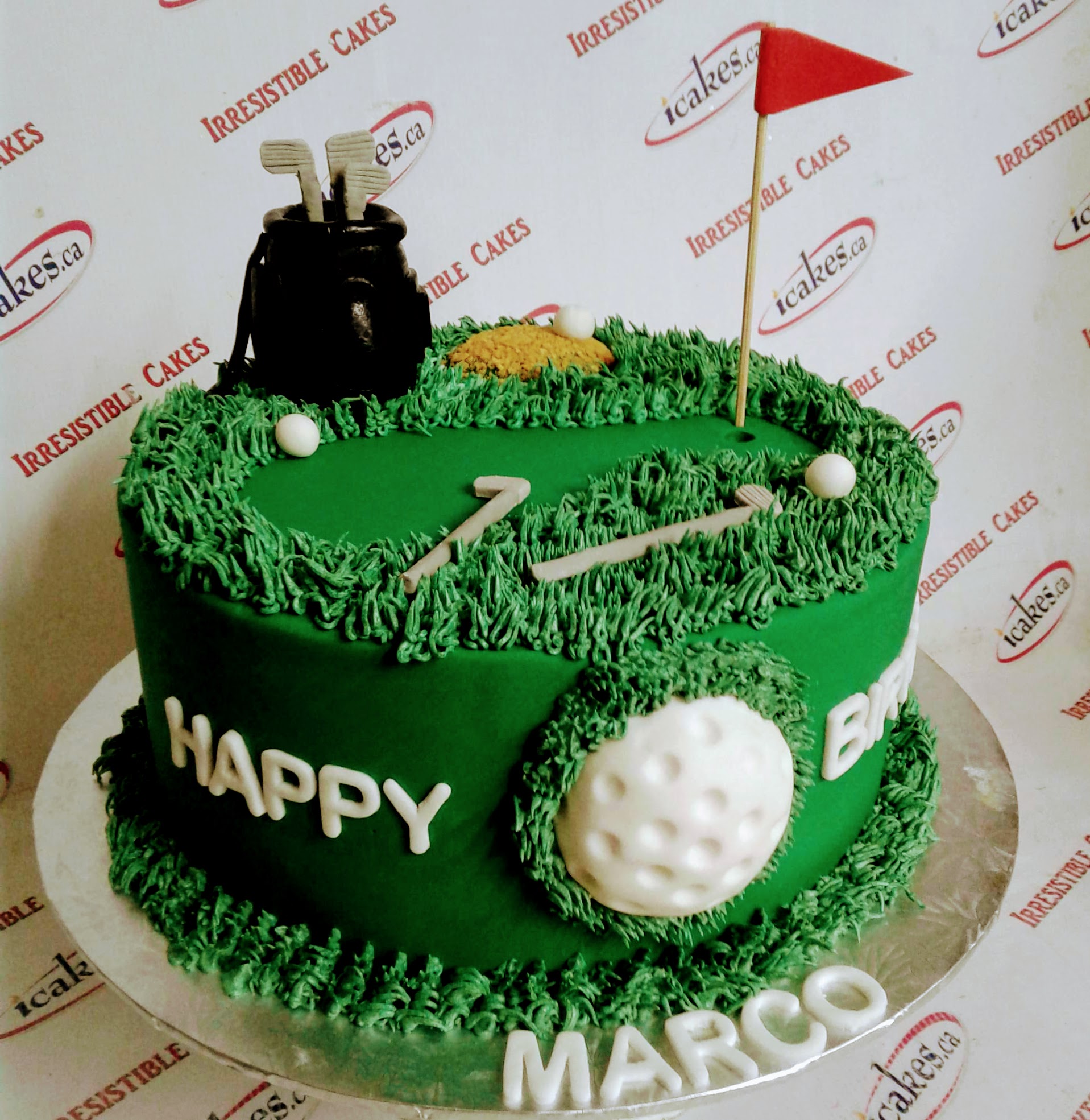 Golf, Special Fondant Birthday Cake For Man