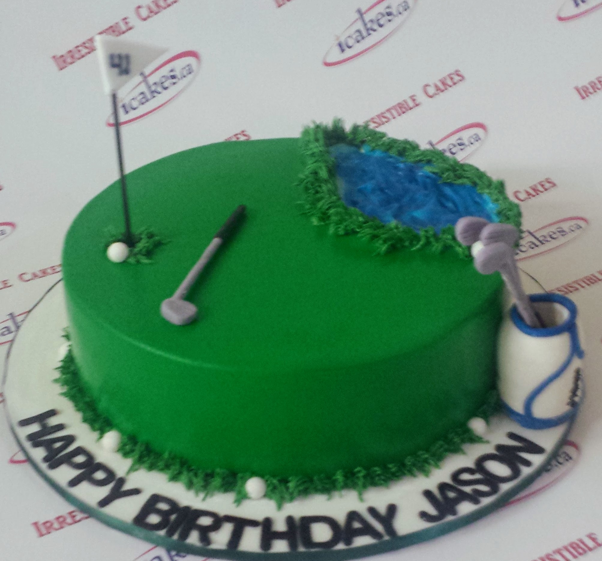 Golf Fondant Birthday Cake For Man