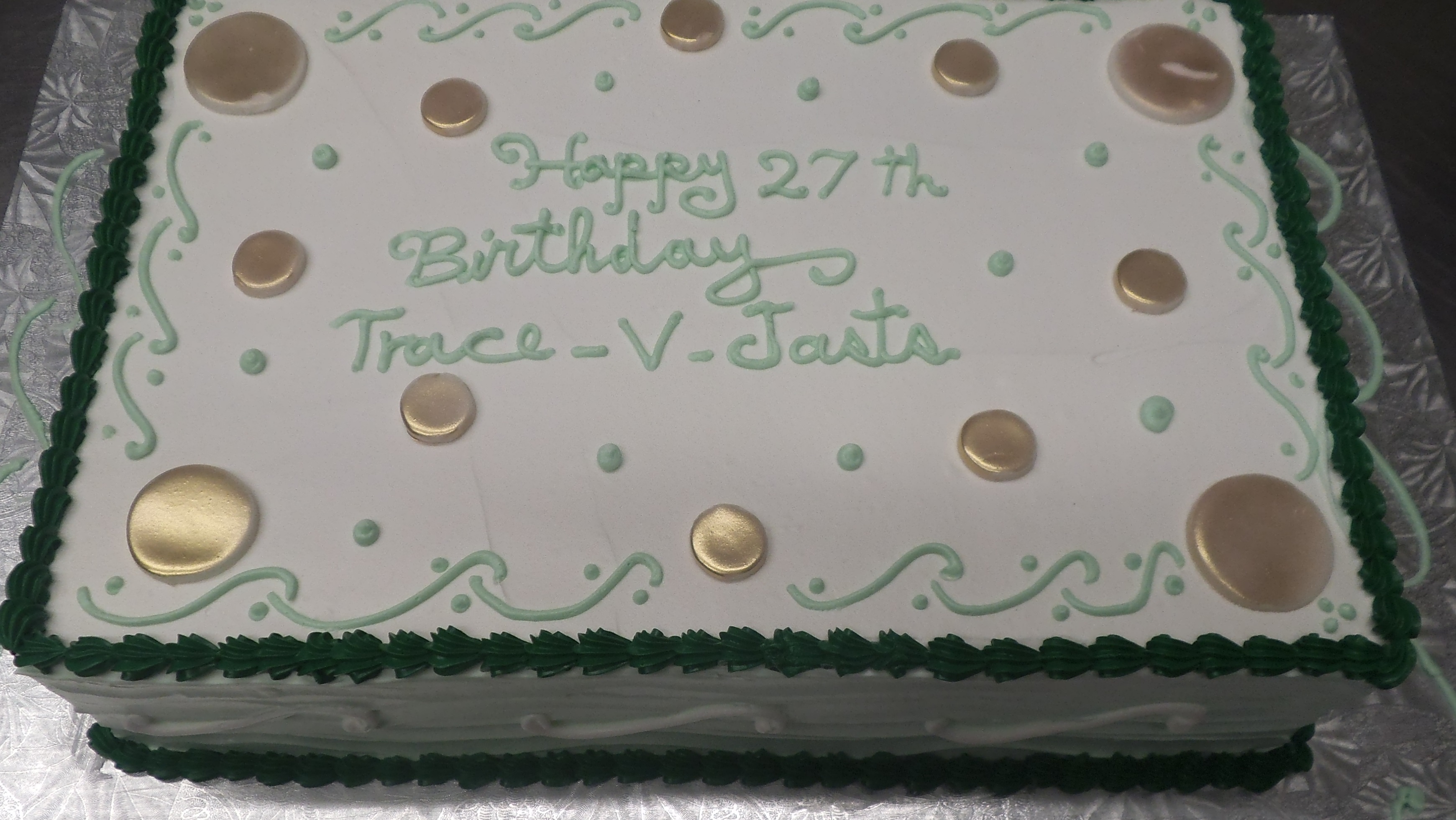 Polka Dots, Regular Slab Birthday Cake For Woman/Man