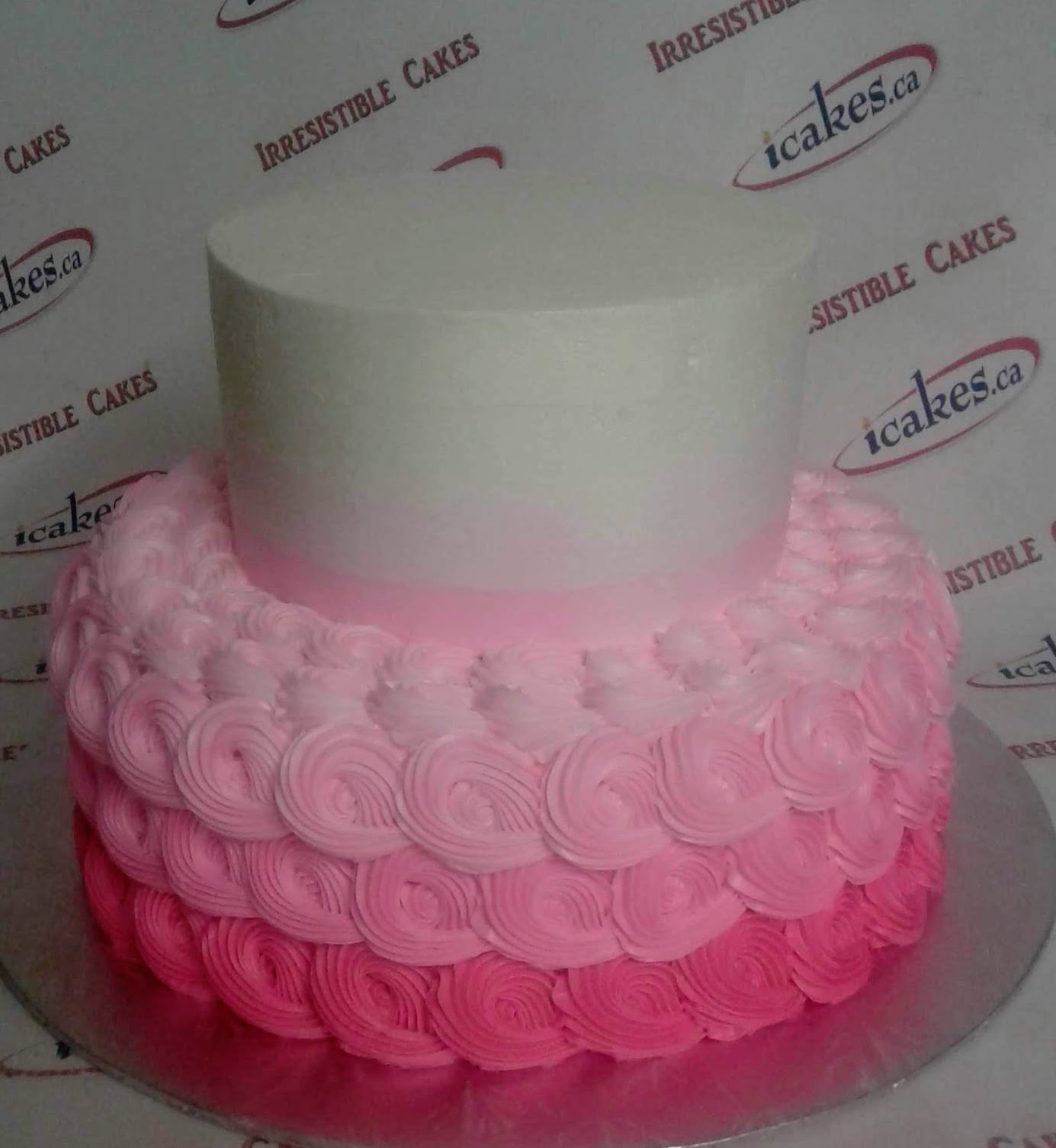 Rosette Ombre Buttercream 2 Tier Cake For Woman