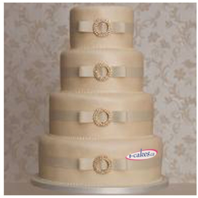 Temptation Traditional Fondant Wedding Cake from Ireesistible Cakes Mississauga