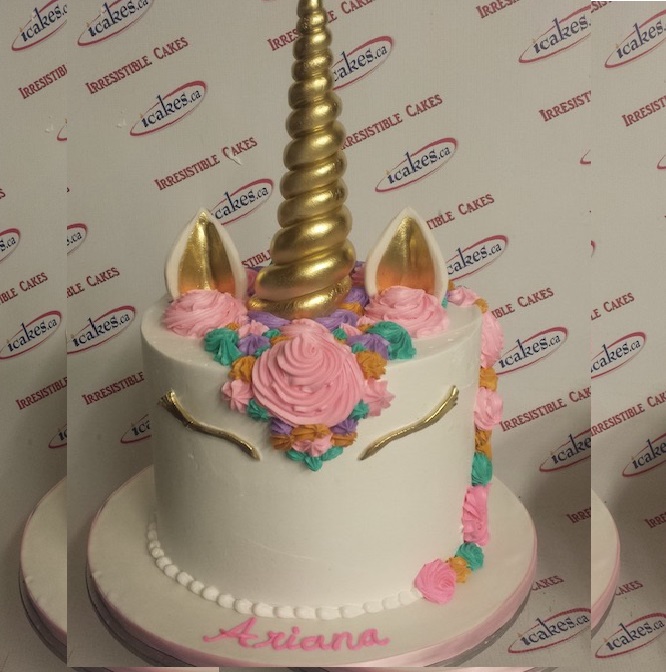 Unicorn tall high buttercream kids girl cakes birthday Irresistible Cakes