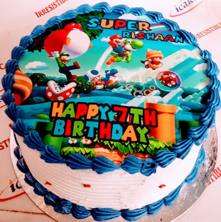 Super Mario  Full Picture Buttercream Cake From Irresistible Cakes