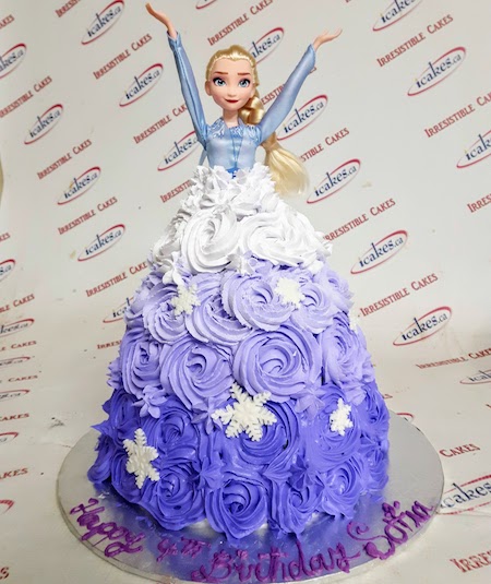Elsa Frozen Doll Shape Girl Birthday Cakes Toronto