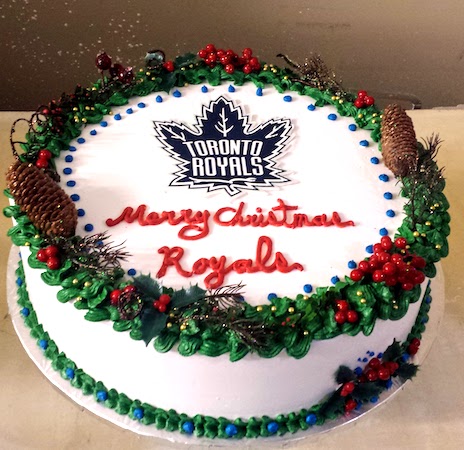 Toronto Royals LOGO Christmas Buttercream Cake From Irresistible Cakes