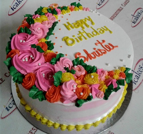 Shristee  Multicolor Rosette Buttercream Woman Girl Birthday Cake Toronto