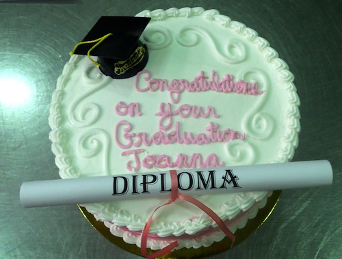Regular Buttercream Graduation Cake For Girl