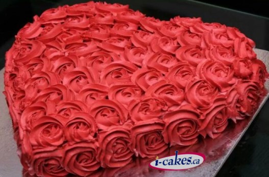 Valentine special rosette buttercream cake Irresistible cakes Brampton