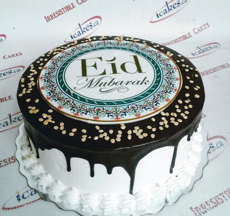 Eid Mubarak dipping photo celebration cake from Icakes Mississauga