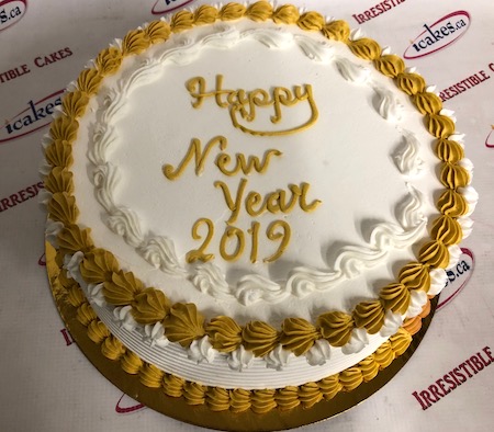 Happy New Year Buttercream Cake Toronto Brampton