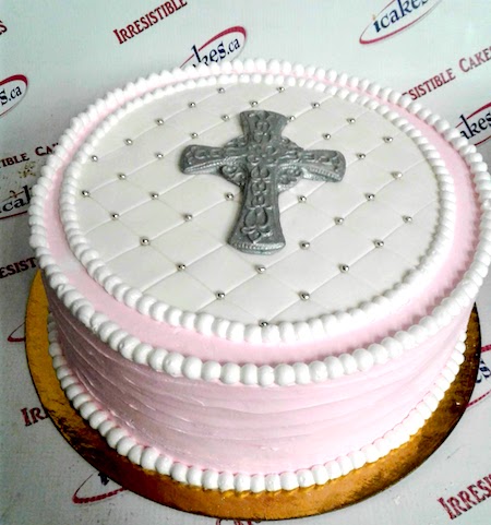 Quilted Buttercream Religious, Communion or Confirmation Cake Toronto