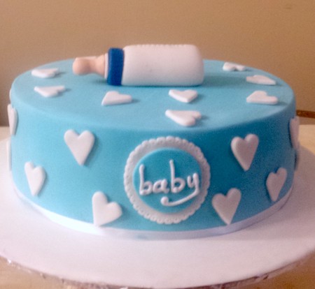 Baby Boy Or Girl Bottle Fondant Baby Shower Cake