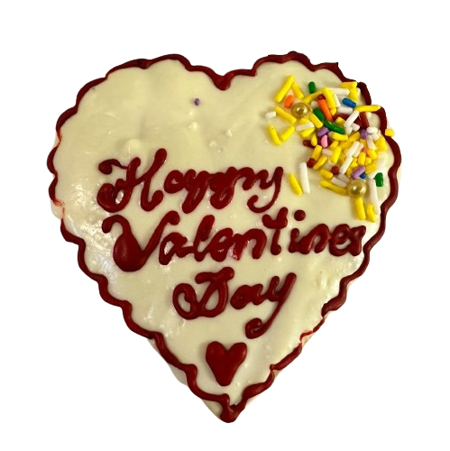 Valentine heart shaped sugar cookies