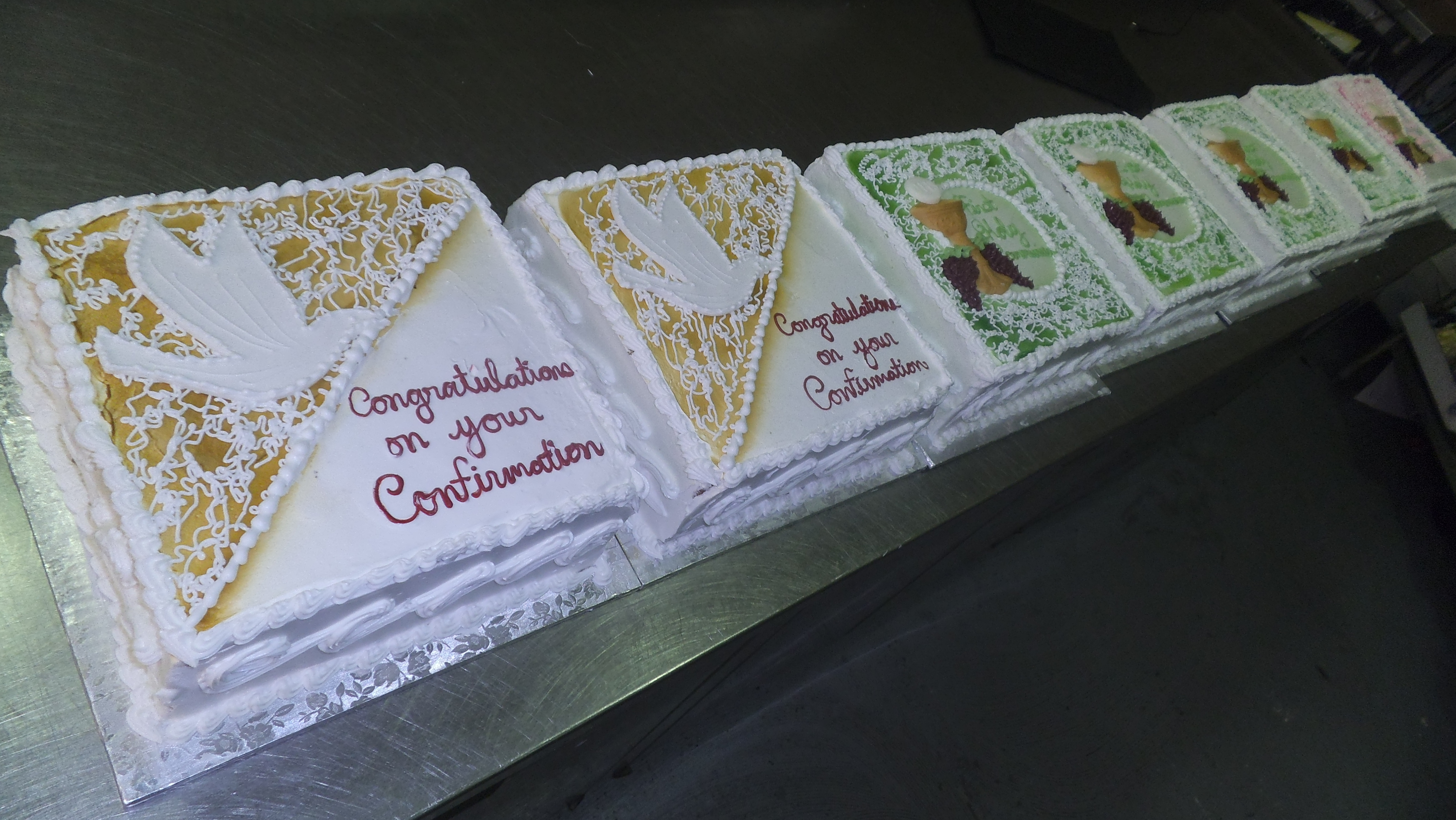 Dove Slab Cake Communion, Confirmation, And Baptism Religious Cake