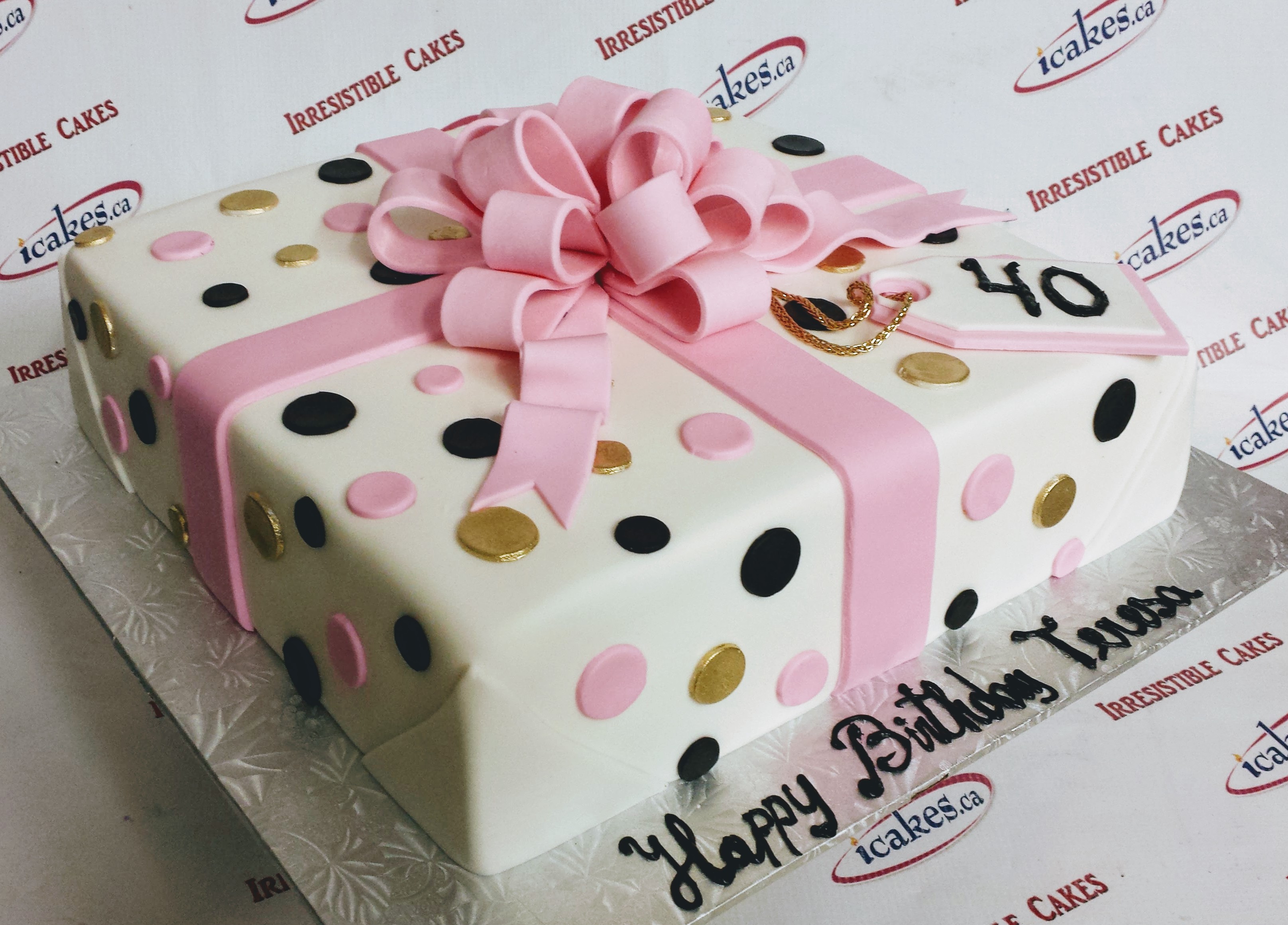 Gift Box, Bow Birthday Cake For Woman