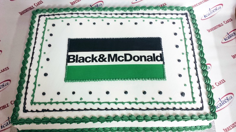 Black And White Edible Picture With Stars Cake