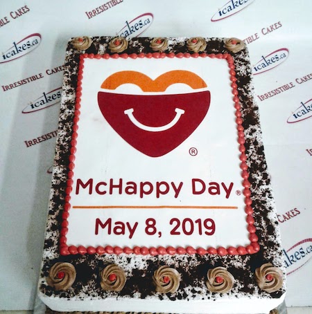McDonald McHappy Day  corporate logo Slab Cake from iCakes