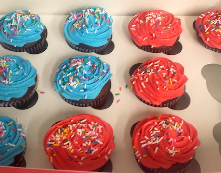 Cupcake With Silver Balls Or Rainbow Sprinkles For Woman/Man/Girl/Boy