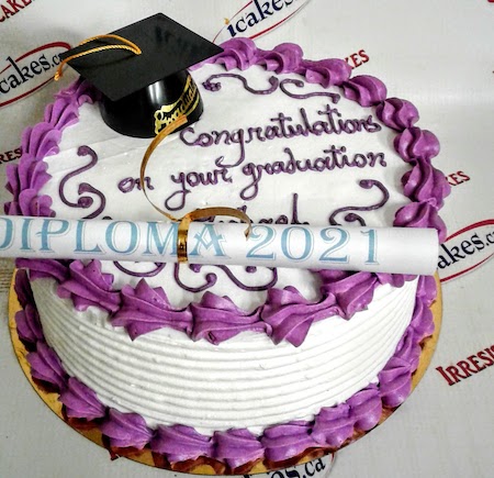 Regular Buttercream Graduation Cake For Girl