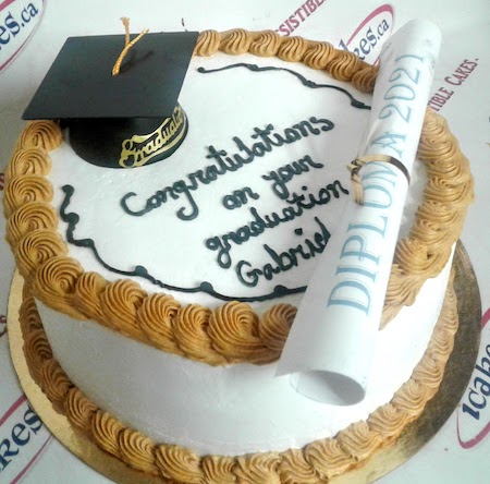 Regular Buttercream Graduation Cake For Boy