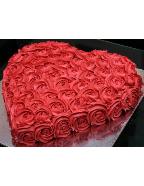 Valentine special rosette buttercream cake Irresistible cakes Brampton