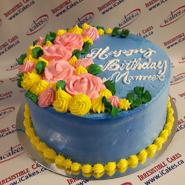 Shristee  Multicolor Rosette Buttercream Woman Girl Birthday Cake Toronto