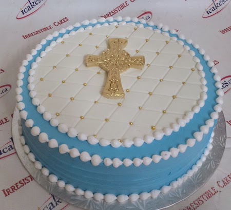 Quilted Buttercream Religious, Communion or Confirmation Cake Toronto