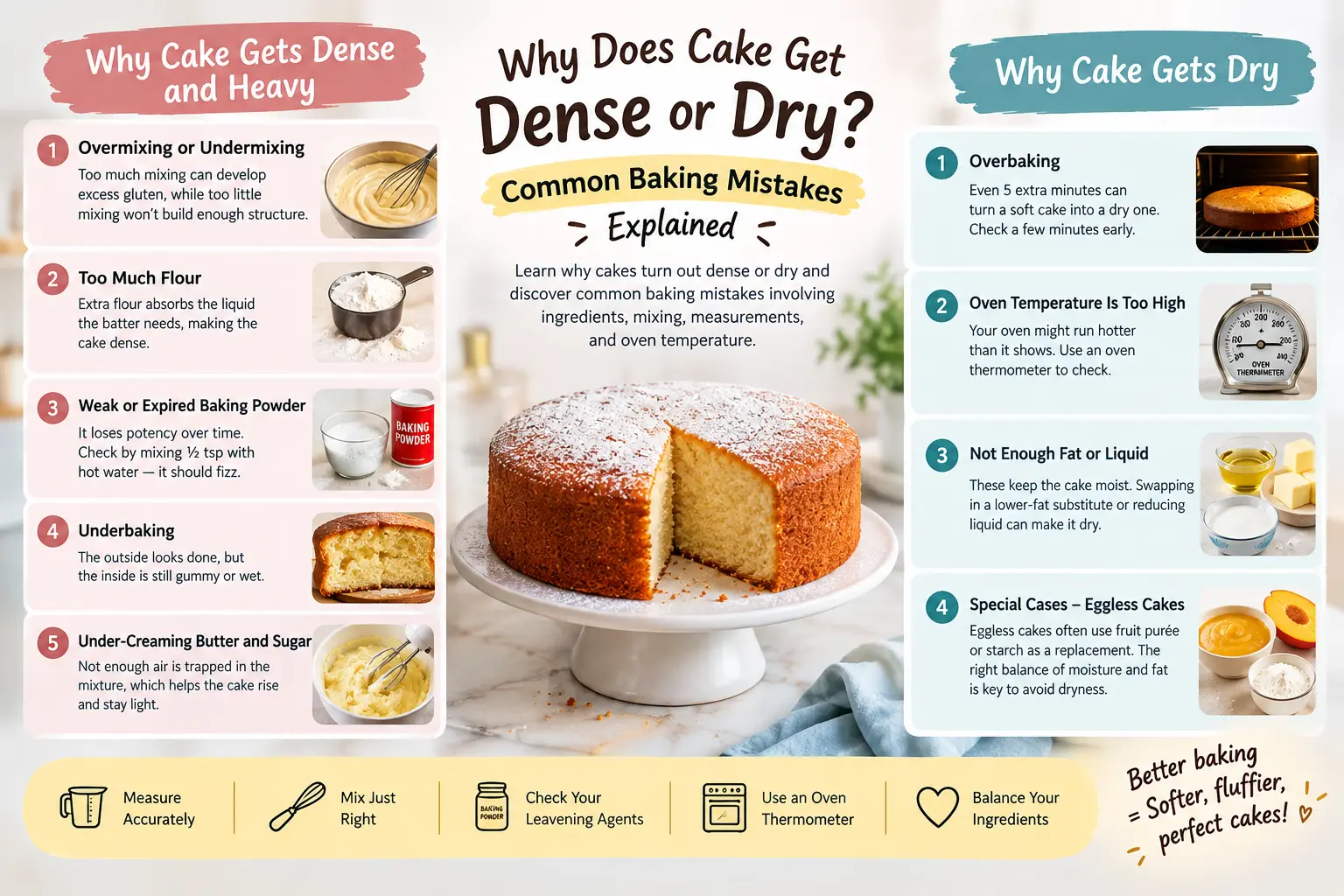 Why Does Cake Get Dense or Dry? Common Baking Mistakes Explained