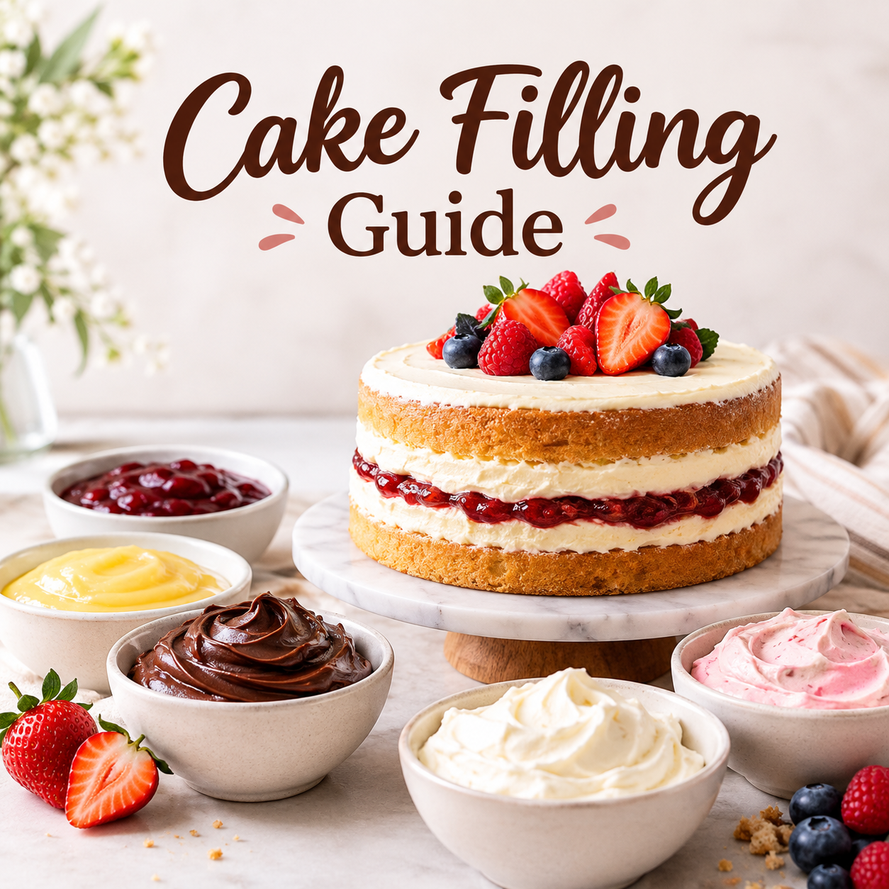 Cake Filling Guide: Types, Flavours, Textures & How to Choose