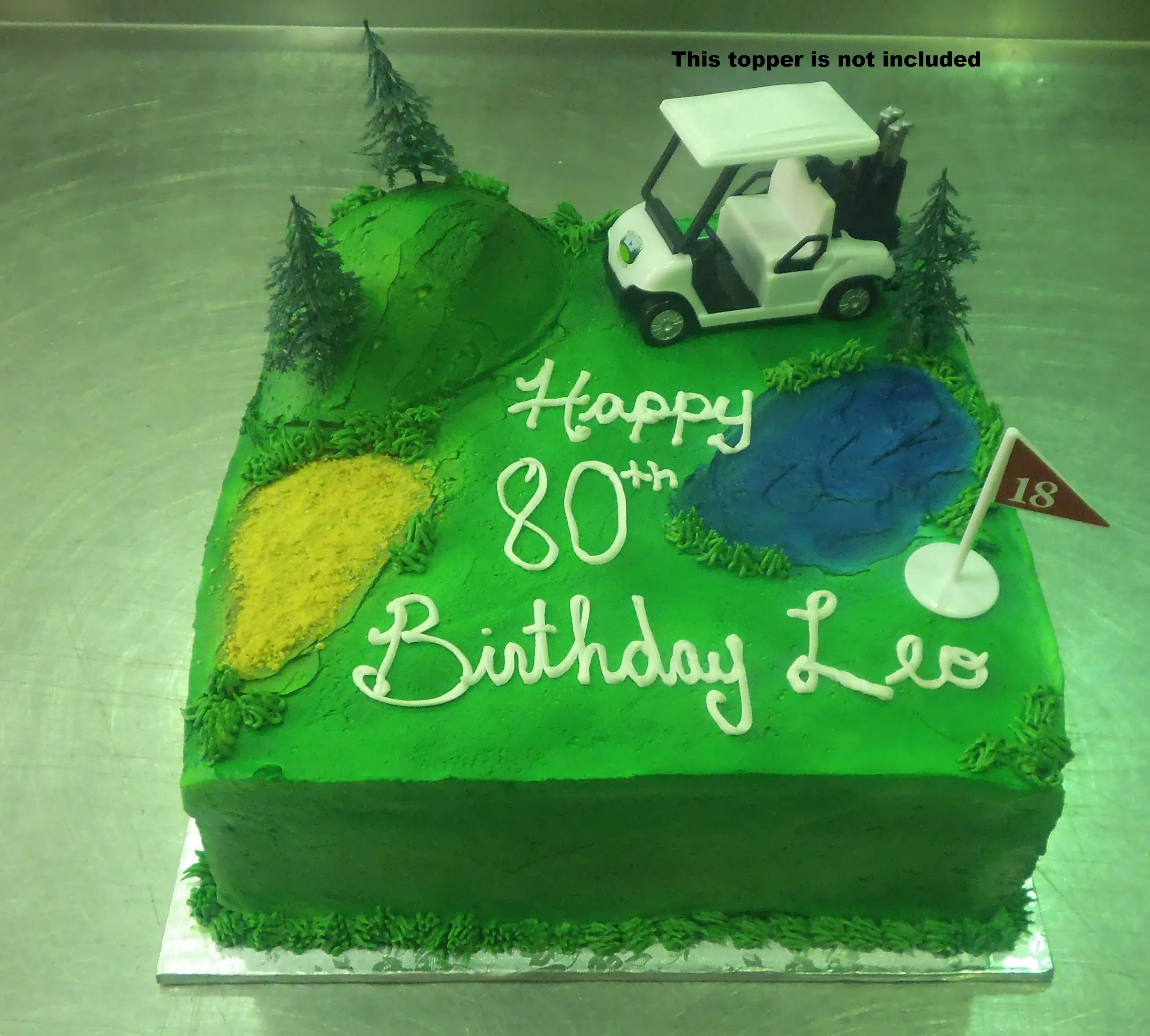 Golf Theme Buttercream Birthday Cake For Man/Boy