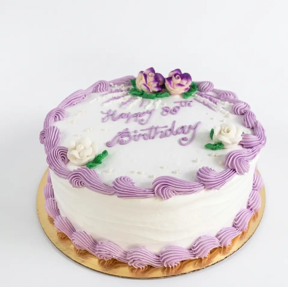 Classic Sugar Roses Birthday Cake for Woman
