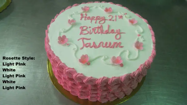 Rosette Buttercream Birthday Cake For Woman