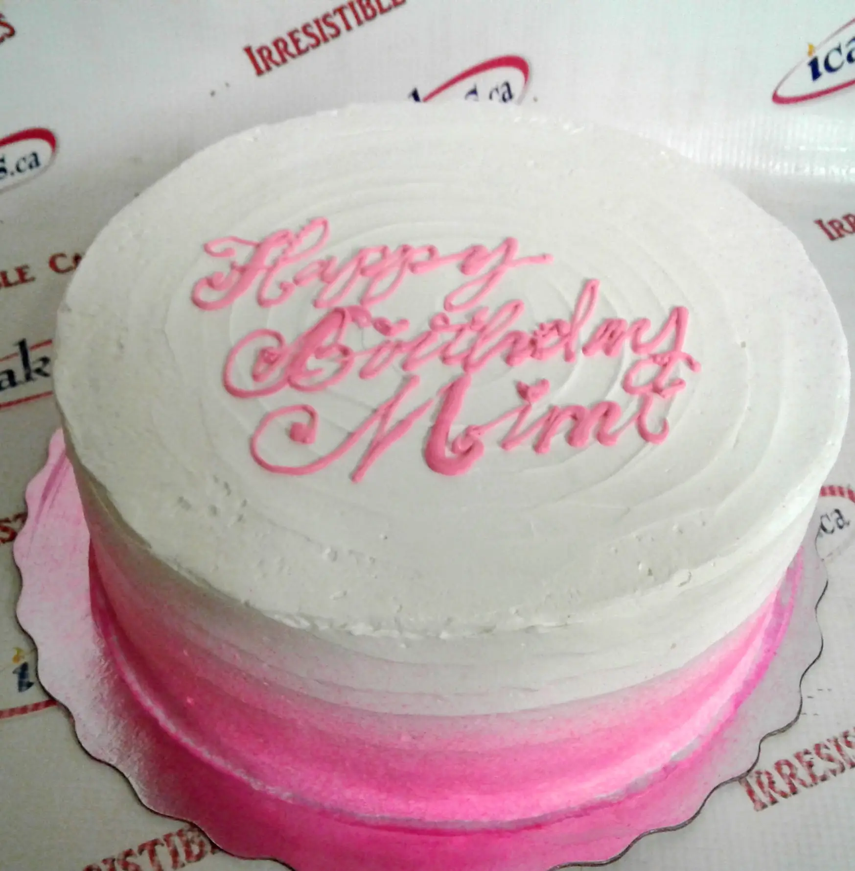 Rustic Nature, Ombre Regular Buttercream Birthday Cake For Woman/Man/Girl/Boy