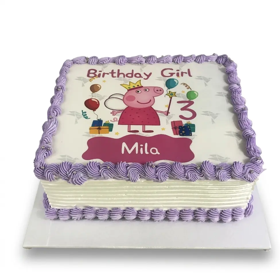 Peppa Pig Custom Edible Photo Birthday Cake