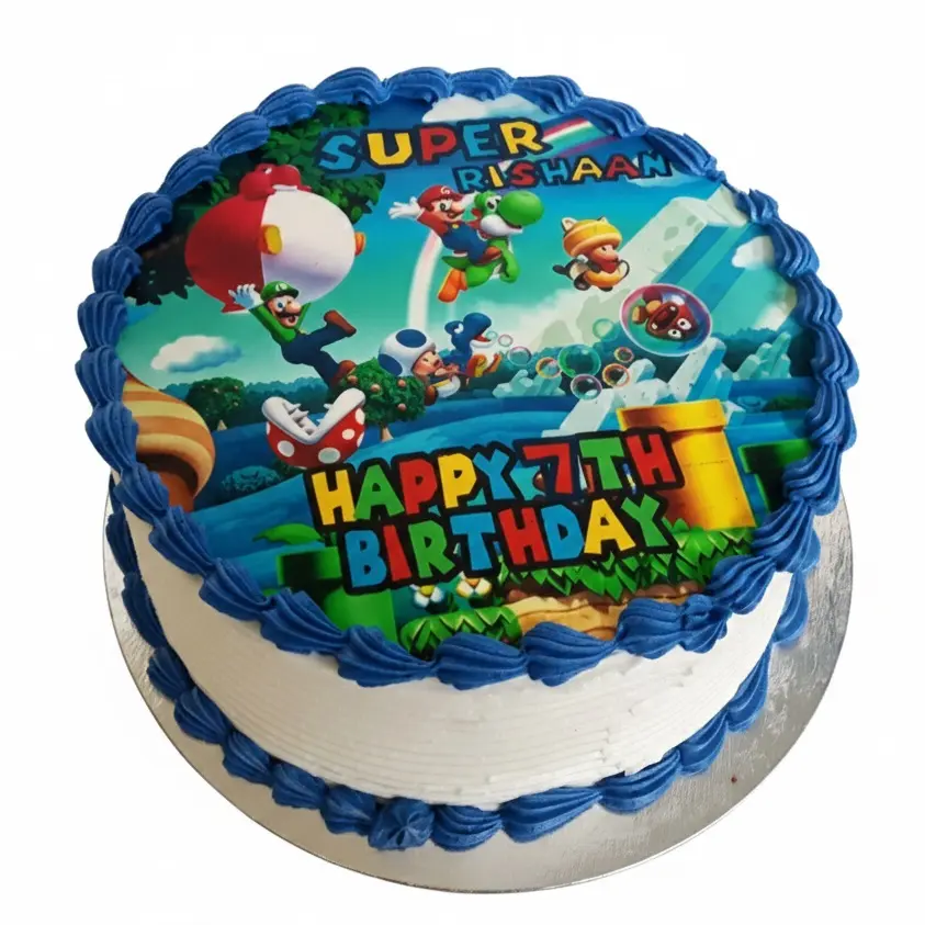 Super Mario  Full Picture Buttercream Cake