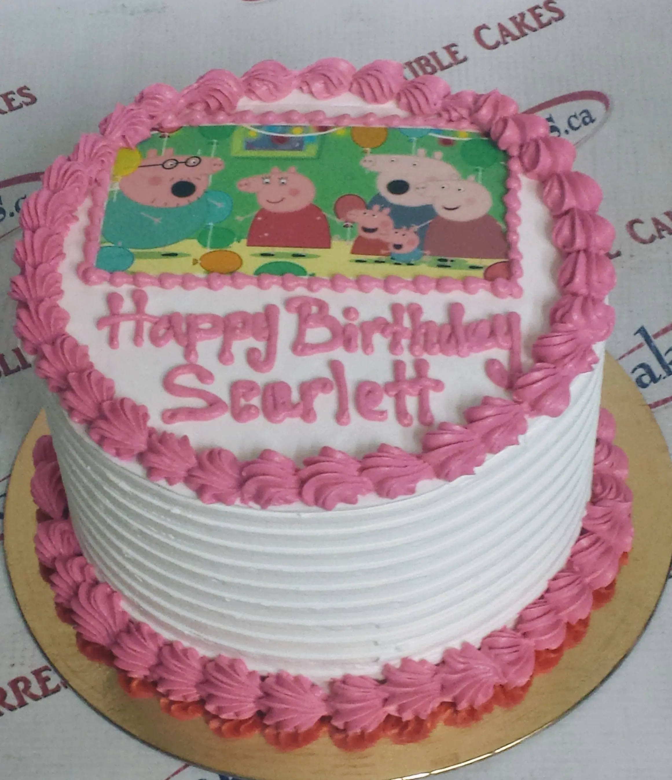 Peppa Pig Picture Photo Boy And Girl BirthdayCake