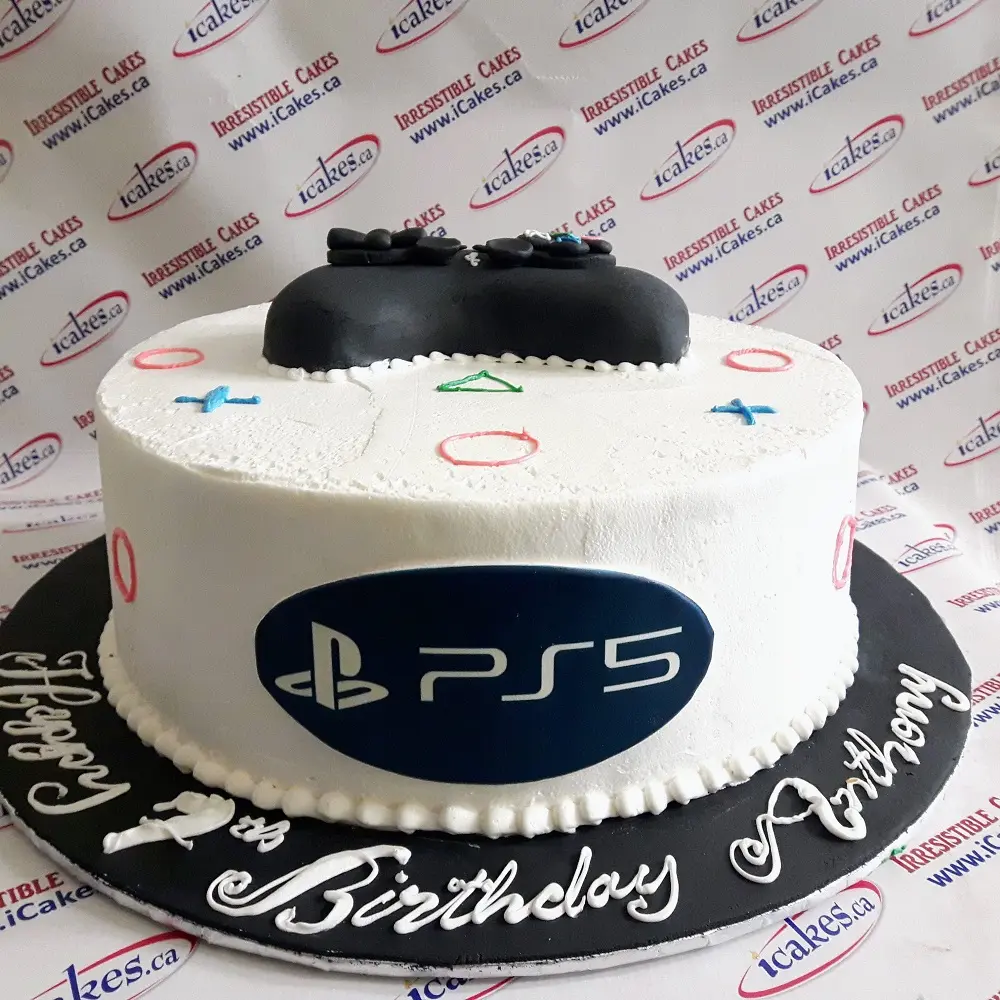 PlayStation Video Game Controler PS5 PSP Kids Boy buttercream birthday cake Toronto