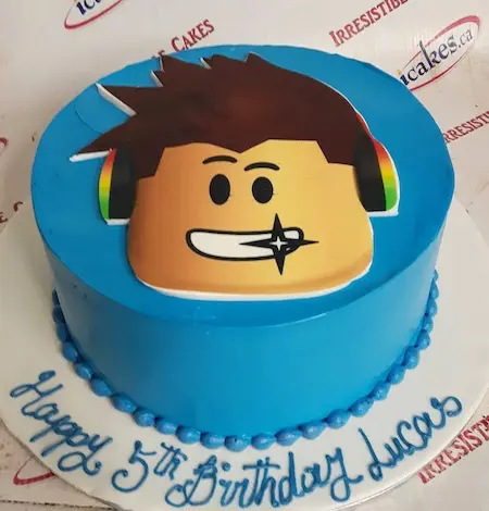 Roblox edible photo buttercream kids or boy birthday cake