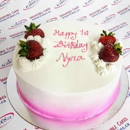 Smash Cakes Kids, Boy Or Girl Regular Man Or Woman Birthday Cakes With Strawberries On Top