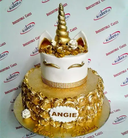 Unicorn 2 Tier Birthday Cake For Kids/Girl